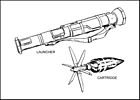 AT4 single-use disposable antitank launcher, a smoothbore recoilless gun pre-loaded with a HEAT-FS projectile and a fixed propellant casing.
