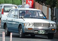 Facelift model Crown Sedan Diesel for Taxi (YS130) with round headlights.