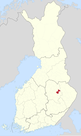 Kaart met de locatie van Juankoski