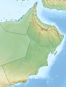 Map showing the location of Qurm Nature Reserve