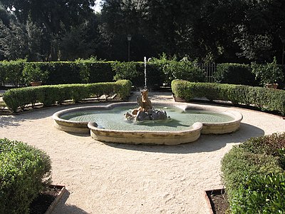 A vestige of the original Baroque garden at the Villa Borghese