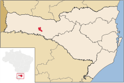 Localização de Ipumirim em Santa Catarina