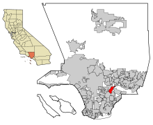 Lage im Los Angeles County