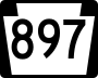 Pennsylvania Route 897 marker