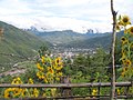 8 août 2007 Vue de Thimphu, capitale du Bhoutan, depuis Sangey Gang
