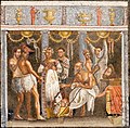 Performers with masks. Mosaic. House of the Tragic Poet, Pompeii