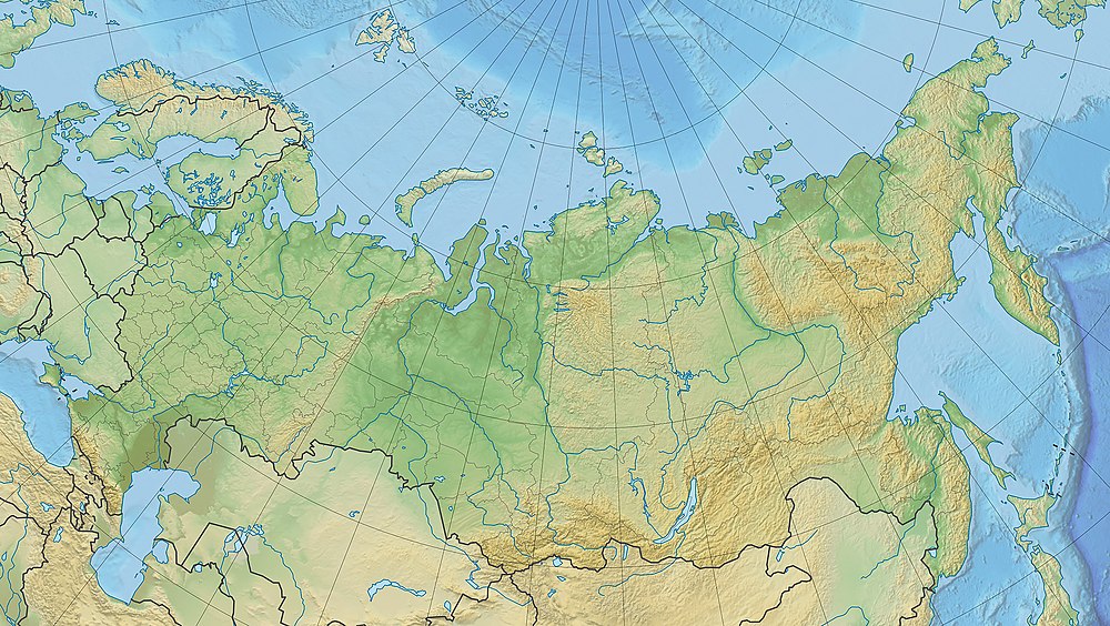 Русија на карти Русије