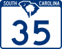 South Carolina Highway 35 marker
