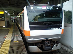 武蔵五日市駅に停車中のホリデー快速あきがわ号 （2009年5月31日）