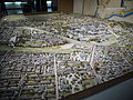 Model of the castle and city in the Edo period.