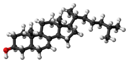 Ball-and-stick model of lathosterol