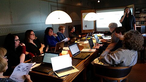 WiR running a training course for librarians in Stockholm