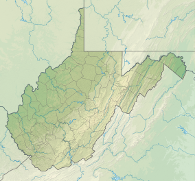 Map showing the location of Spruce Knob–Seneca Rocks National Recreation Area