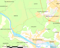 Kart over Chaligny