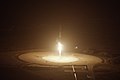 First stage of the Falcon 9 Flight 20 rocket immediately before touching down at Landing Zone 1.