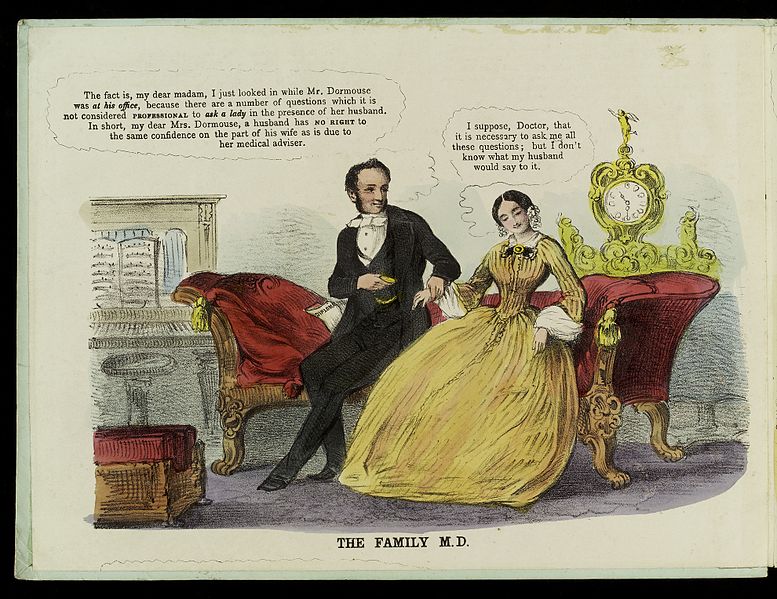 File:A physician trying to take advantage of a young woman patient Wellcome L0034919.jpg