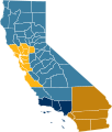 2003: Martin Hutchinson's CaliFOURnia proposal   San Diego / Orange County / Imperial County / Inland Empire   Greater Los Angeles   San Francisco Bay Area / Sacramento/ Monterey   Northern / Central Valley