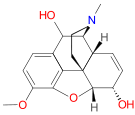 Chemical structure of hydroxycodeine.
