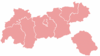 蒂罗尔州县级行政区地图