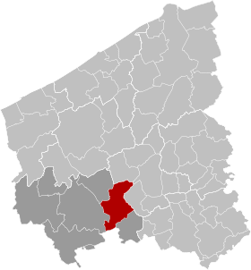 Localisation de Zonnebeke