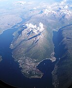Aerial of Narvik seen from west