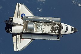 Space Shuttle Endeavor in orbit, 2008