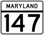 Maryland Route 147 marker
