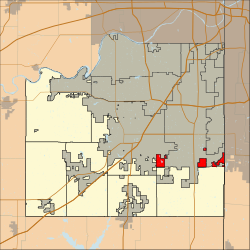 Location in Johnson County