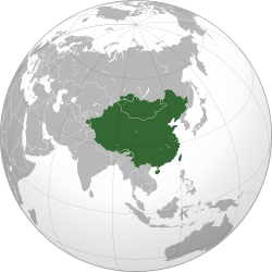 Kawasan pengaruh Qing terkemuncak, 1890