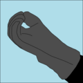 The OK sign also may be made without extending the fingers if wearing gloves.[7]