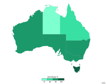 Current Australia Vaccination map
