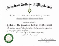 FACP, Fellowship diploma of the American College of Physicians