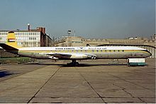 De Havilland Comet de Sudan Airways en el Aeropuerto de Londres-Heathrow (1972)