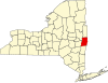 Localização do Condado de Rensselaer