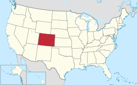 Localização do Colorado nos Estados Unidos