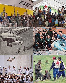 Description de l'image Collage conflicto interno armado en Colombia.jpg.