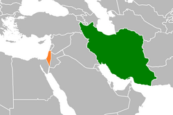 Haritada gösterilen yerlerde Iran ve Israel