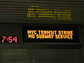 Image 37Metropolitan Transportation Authority (New York) notice of subway closure during the 2005 New York City transit strike.