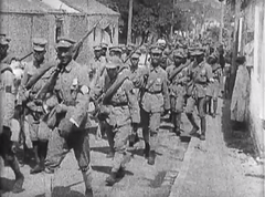 NRA soldiers marching