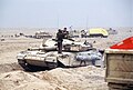 Challenger 1 of the Royal Scots Dragoon Guards near Kuwait City during the Gulf War.