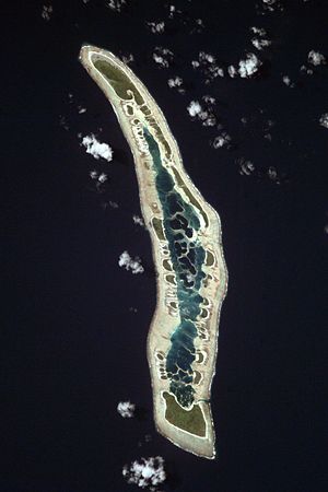 Satellitenbild des Caroline-Atolls