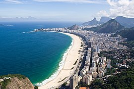 Plage de Copacabana, de Rio de Janeiro au Brésil