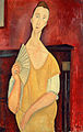 Amedeo Modigliani: La Femme à l'éventail (Modigliani) [fr] (1919). Stolen from Musée d'Art Moderne de la Ville de Paris