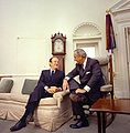 Johnson e il vice presidente Hubert Humphrey