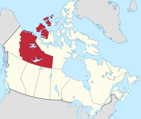 Kart over Northwest Territories