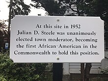Julian D. Steele Historic Marker, West Newbury, MA