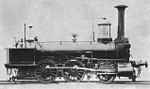 Lokomotiv från 1857 för Kaiser Ferdinands-Nordbahn i Österrike-Ungern