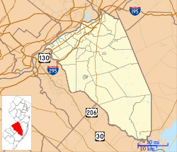 Palmyra is located in Burlington County, New Jersey