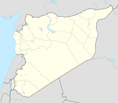Mapa konturowa Syrii, po lewej znajduje się punkt z opisem „miejsce zdarzenia”