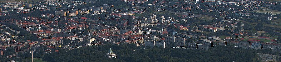 Panorama Zgorzelca, fotografia z powietrza